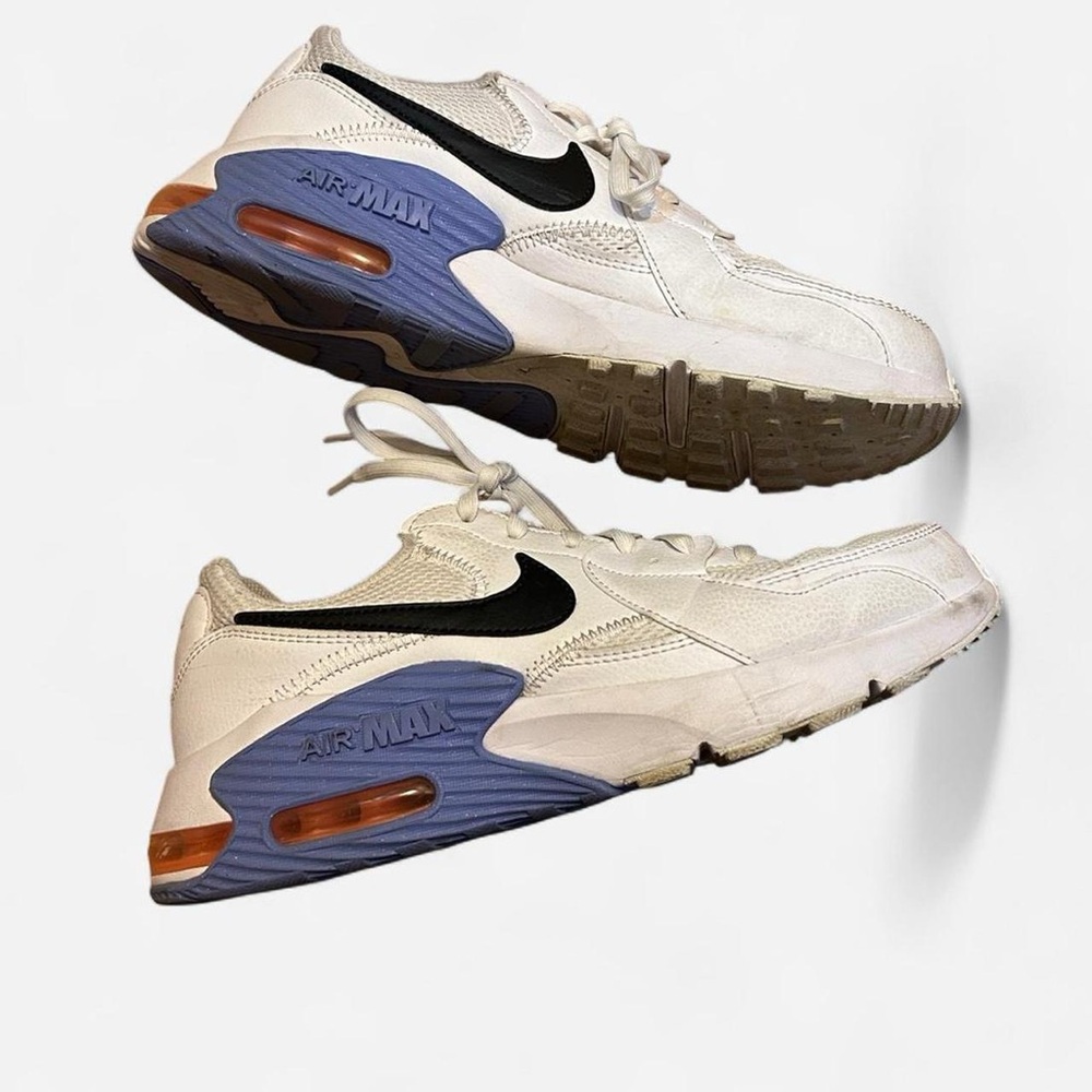 Nike Blue and White Athletic Shoes with Air Max Design